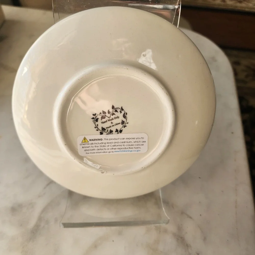 Ceramic Heart Plates Set Of 4